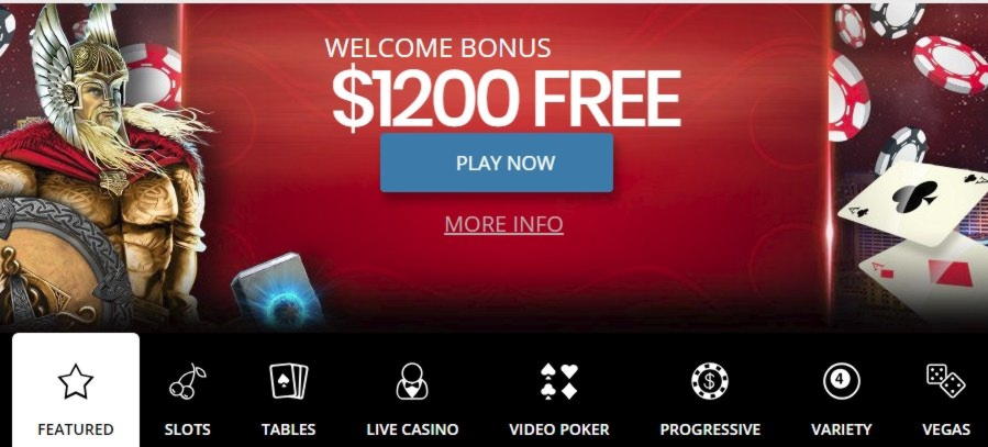 120% First Deposit Bonus at Intertops Casino