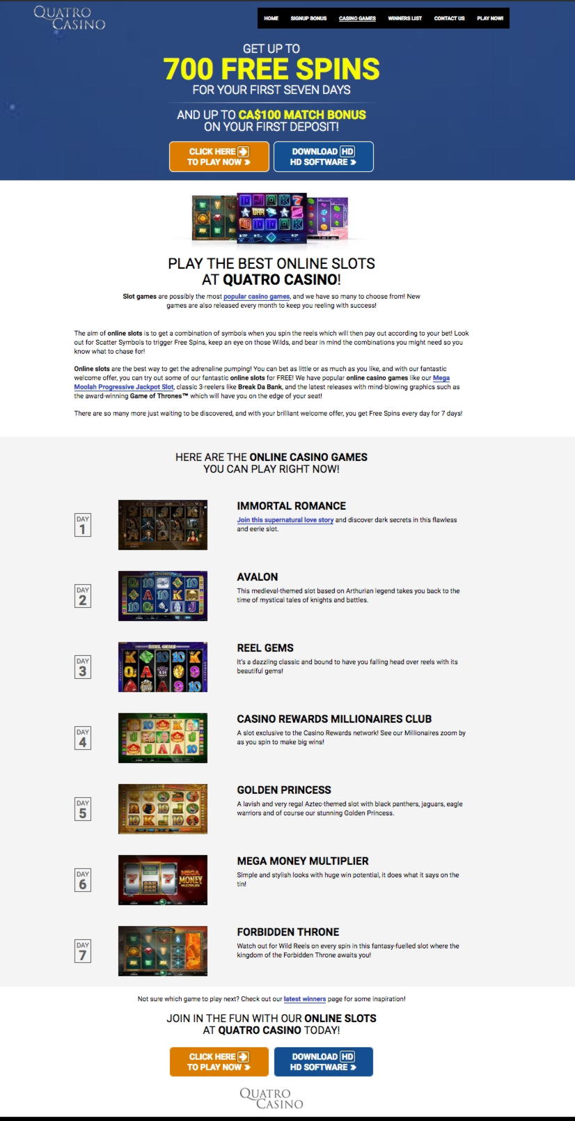 11 Free spins at Casino com