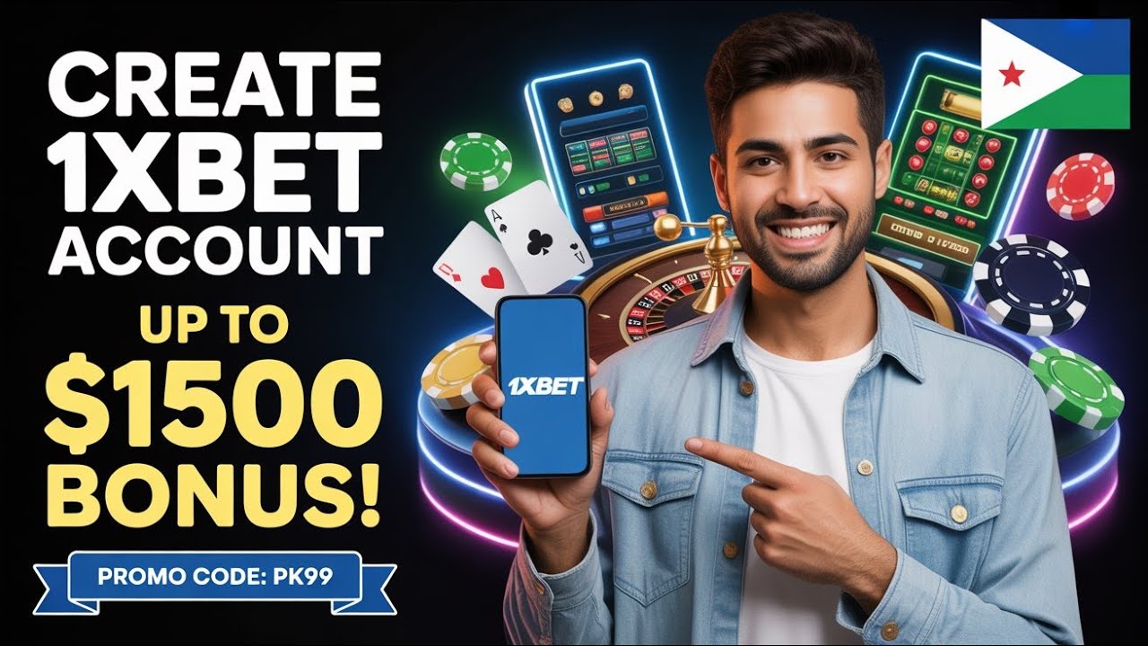 How to Create 1xBet Account in Djibouti | 1xBet arabský sprievodca | Dostať $1500 Bonus with Promo Code PK99